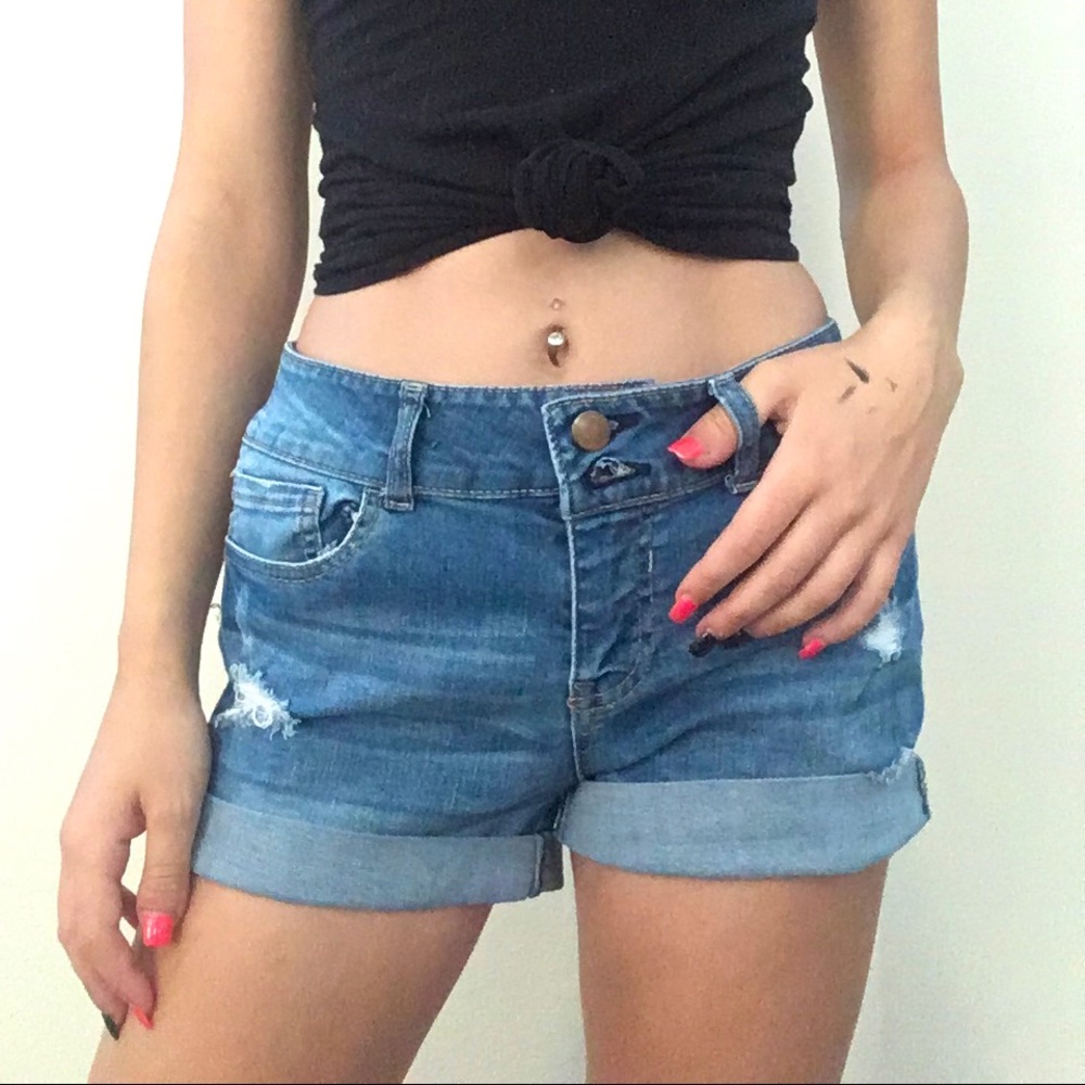 Light Denim Shorts